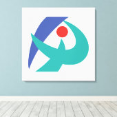 Vlag van Iga, Mie, Japan Canvas Afdruk (Insitu (Houten vloer))