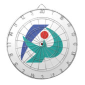 Vlag van Iga, Mie, Japan Dartbord (Voorkant)