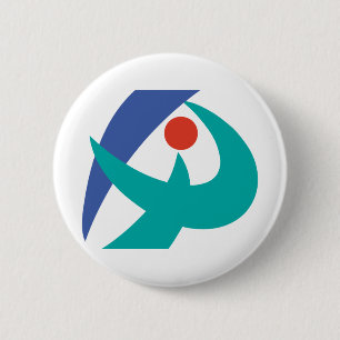 Vlag van Iga, Mie, Japan Ronde Button 5,7 Cm