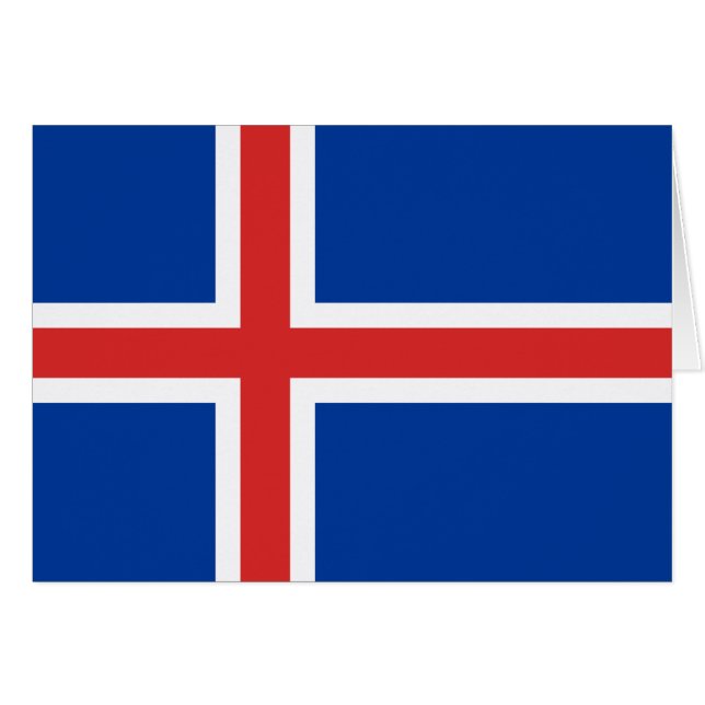 Vlag van IJsland (Voorkant Horizontaal)