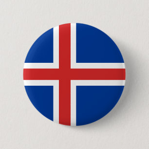 Vlag van IJsland Button