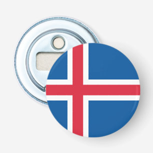 vlag van IJsland - Button Flesopener