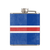 Vlag van IJsland Grunge Heupfles (Achterkant)