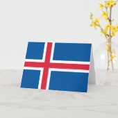 Vlag van IJsland Kaart (Gele Bloem)