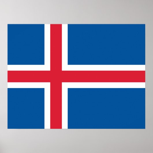 Vlag van IJsland Poster (Voorkant)