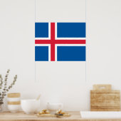 Vlag van IJsland Poster (Keuken)