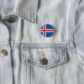 Vlag van IJsland Ronde Button 3,2 Cm (In situ)