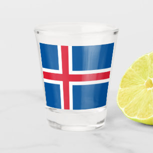 Vlag van IJsland Shot Glas