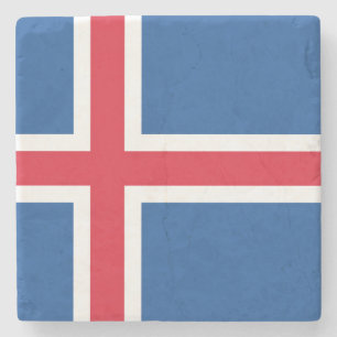 Vlag van IJsland Stenen Onderzetter