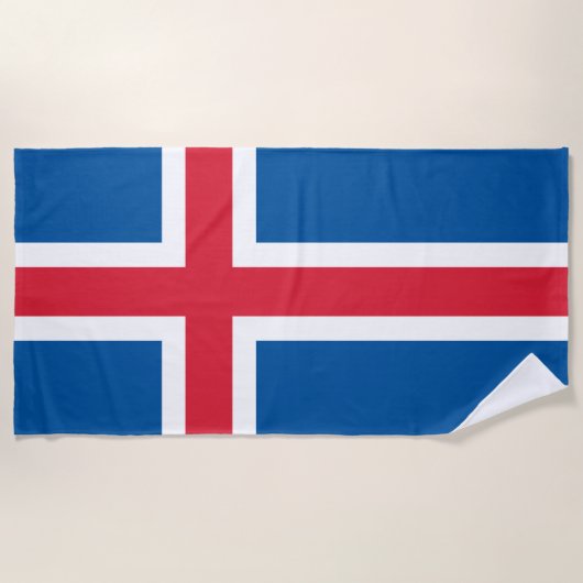 Vlag van IJsland Strandlaken (Voorkant)