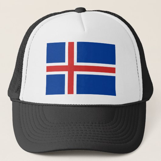 Vlag van IJsland Trucker Pet (Voorkant)