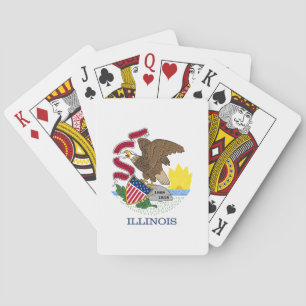 Vlag van Illinois Pokerkaarten