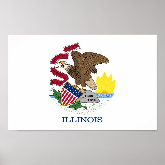 Vlag van Illinois Poster (Voorkant)