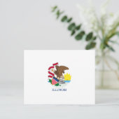 Vlag van Illinois State Design Briefkaart (Staand voorkant)