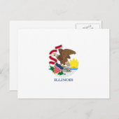 Vlag van Illinois State Design Briefkaart (Voorkant / Achterkant)