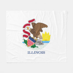 Vlag van Illinois State Design Fleece Deken