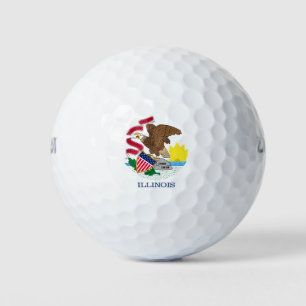 Vlag van Illinois State Design Golfballen