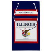 Vlag van Illinois State Design Klein Cadeauzakje (Achterkant)