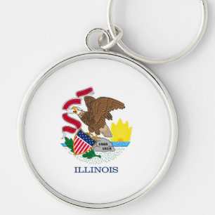 Vlag van Illinois State Design Sleutelhanger