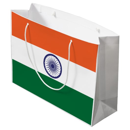 Vlag van India Groot Cadeauzakje (Achterkant Gekanteld)
