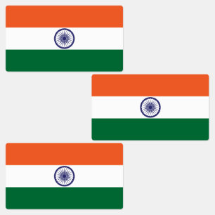 Vlag van India Labels