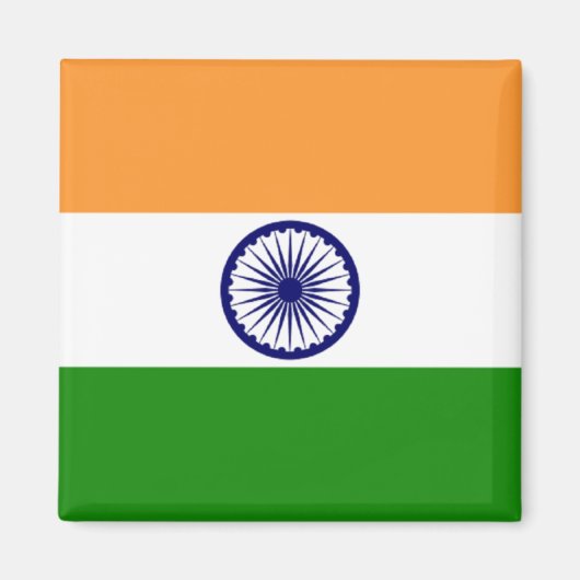 Vlag van India Magnet Magneet (Voorkant)
