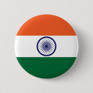 Vlag van India Ronde Button 5,7 Cm