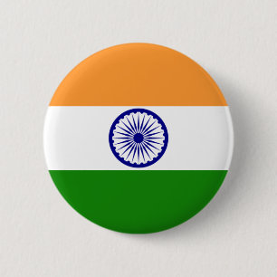 Vlag van India Ronde Button 5,7 Cm
