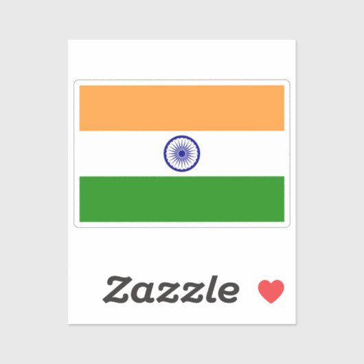 Vlag van India Sticker (Vel)