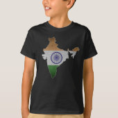 vlag van india t-shirt (Voorkant)