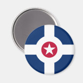 Vlag van Indianapolis, Indiana Magnet Magneet (Voorkant / Achterkant)