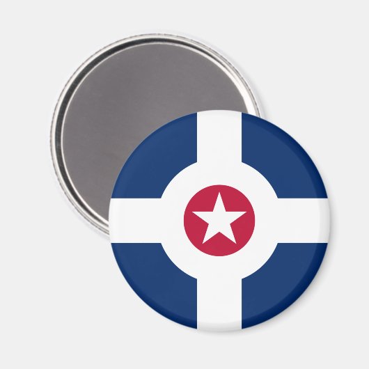Vlag van Indianapolis, Indiana Magnet Magneet (Voorkant / Achterkant)