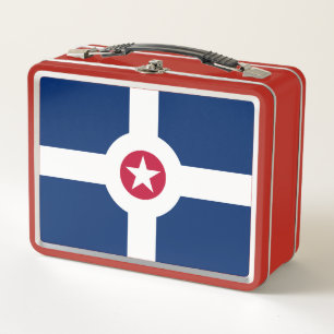 Vlag van Indianapolis, Indiana Metal Lunch Box