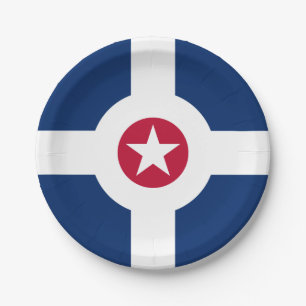 Vlag van Indianapolis, Indiana Papieren Borden Bordje