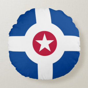 vlag van Indianapolis (Indiana) Rond Kussen