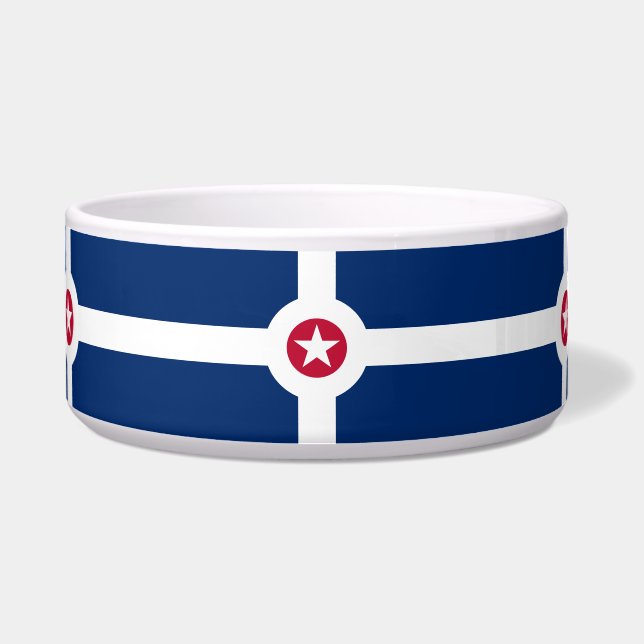 vlag van Indianapolis, Indiana Voerbakje (Voorkant)