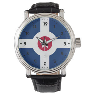 Vlag van Indianapolis, Indiana Watch Horloge