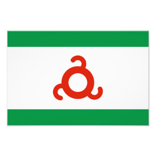 Vlag van Ingoesjetië Foto Afdruk