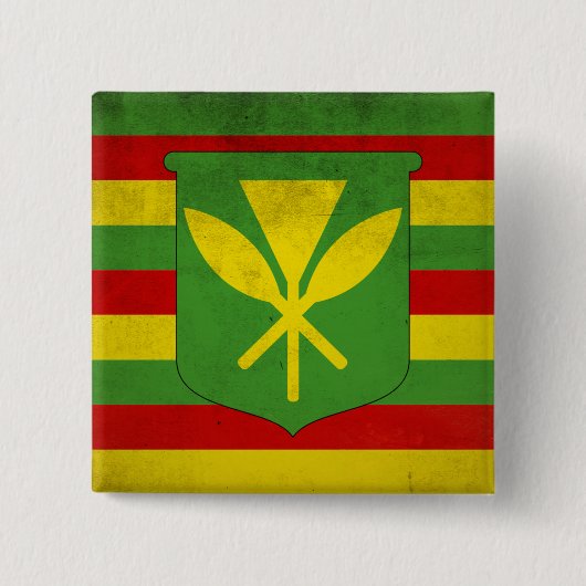 Vlag van inheemse Hawaiians Vierkante Button 5,1 Cm (Voorkant)