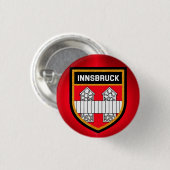 Vlag van Innsbruck Ronde Button 3,2 Cm (Voorkant /achterkant)