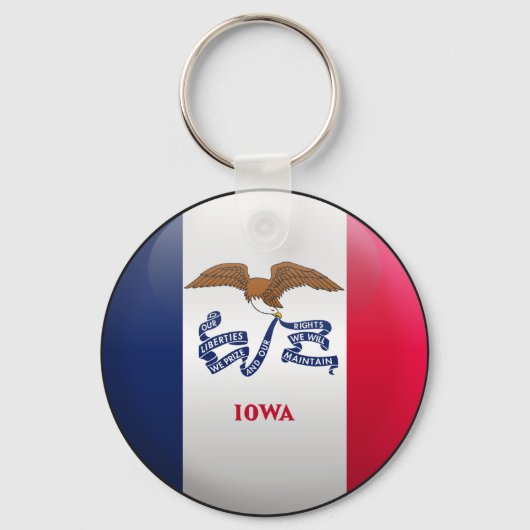 Vlag van Iowa Sleutelhanger (Voorkant)