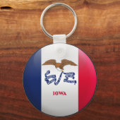 Vlag van Iowa Sleutelhanger (Voorkant)
