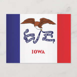 Vlag van Iowa, VS Briefkaart