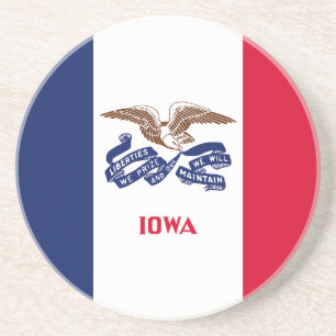 Vlag van Iowa Zandsteen Onderzetter