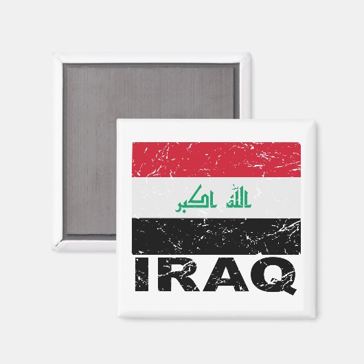 vlag van Irak Magneet (Voorkant / Achterkant)