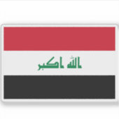 Vlag van Irak Sticker (Voorkant)