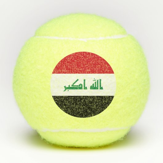 Vlag van Irak Tennisballen (Voorkant)