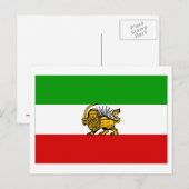vlag van Iran (1925-1979) Briefkaart (Voorkant / Achterkant)
