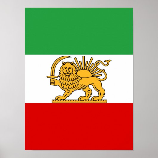 Vlag van Iran (1964–1980) Poster (Voorkant)