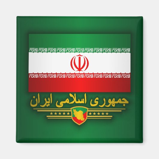 Vlag van Iran Apparel Magneet (Voorkant)